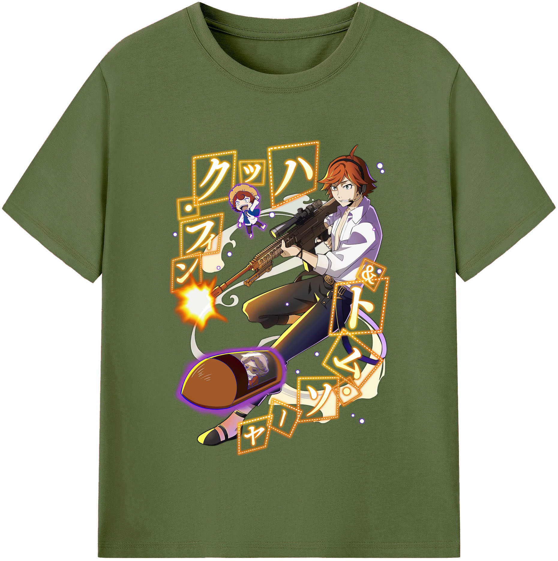 （画像用） 文豪ストレイドッグス Bungo Stray Dogs 綿100％半袖Tシャツ（フロントプリント）